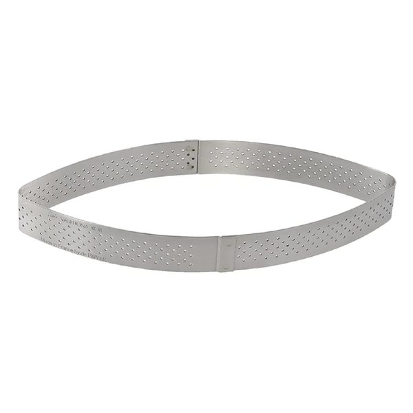 de Buyer Perforated Calisson Tart Ring - 4.75” x 2” - Perfect for Baking Small, Crisp Tarts - Easy to Use & Clean - Made in France