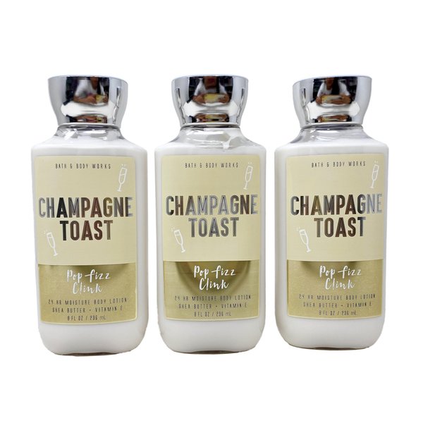 Bath & Body Works Champagne Toast - Pack of 3-24 Moisture Body Lotion
