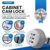 Combi-Cam 7850R-M Chrome Medium 7/8" Combi-Cam Combinated Cam Lock