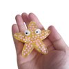 Funny Wacky Starfish Hair Clip,Acetate Claw Clips,Hair Clips for Women,Yellow