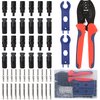 YXGOOD Solar Crimping Tool for Solar Panel Cable with 12 Pairs Solar Connectors, 1PCS Solar Crimper, 2 PCS Spanner Wrench, Crimper Tool for 2.5/4/6mm² Solar PV Wire