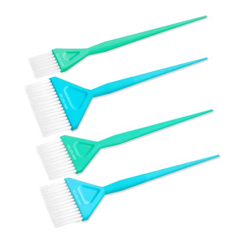 Vellen Hair Color Brush Set, 4 different sizes for smooth Application, Perfect for Hair coloring and Balayage, Reusable and Washable (Mint/Blue)
