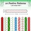 300 Christmas-Themed Paper Chain Strips for Crafting. No Glue or Tape Needed. Kid Friendly & Family Fun. 10 Winter Patterns. Yields Over 50 Feet of Paper Chains for Party Decorations (Christmas)