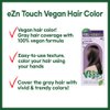 eZn Touch Hair Color - Ash Brown - Ammonia, THB, Triclosan, Phthalates, Gluten Free, Vegan, Cruelty-Free, up to 100% Gray Coverage
