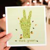 3dRose Greeting Cards - Earth Day Eco-Friendly Environmental Peace Hand Think Green - 6 Pack - Floral and Nature Designs