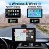 Jimtour Wireless Car Stereo with 7 Inch Touchscreen, Bluetooth Handsfree, Apple Carplay & Android Auto, GPS Navigation, FM/AUX/USB