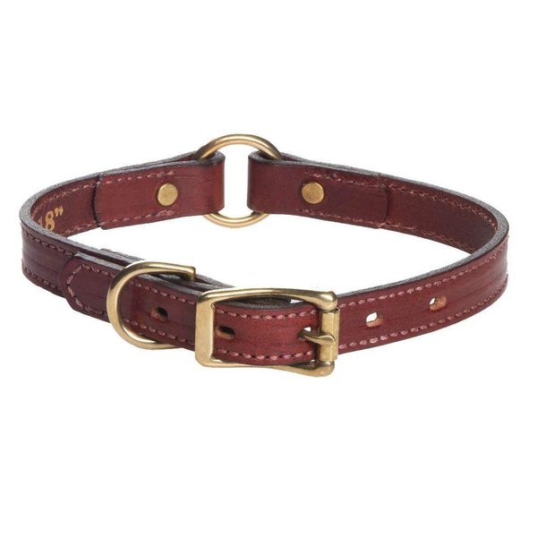 Mendota Pet Leather Hunt Collar - Dog Collar - Made in The USA - Chestnut, 3/4 in x 16 in (Narrow)