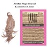 JUVABUN Curly Magic Ponytail Hair Extensions 15.5 '- Medium Blonde|Synthetic Hair Extensions |Washeble And Realistic | Hair Extensions Ponytail | 15.5' -Medium Blonde