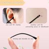 300Packs Disposable Double-Headed Comedones Extractor Plastic Blackhead Remover Black Pimple Popper Tool Acne Removal Stick Cotton Swab Beauty Tool