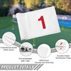 KINGTOP Numbered Golf Flag 8x6 Inch – Upgraded Double Layer 420D Nylon, Double Sided Printing, Tube Inserted – Mini Practice Putting Green Flags for Yard, White #1-3
