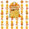 25pcs Pizza 4th Birthday Party Supplies, Pizza Night Cupcake Food Picks Decorations, Pizza Theme Happy Birthday Cupcake Toppers Baby Shower Kids Decoration (4th)