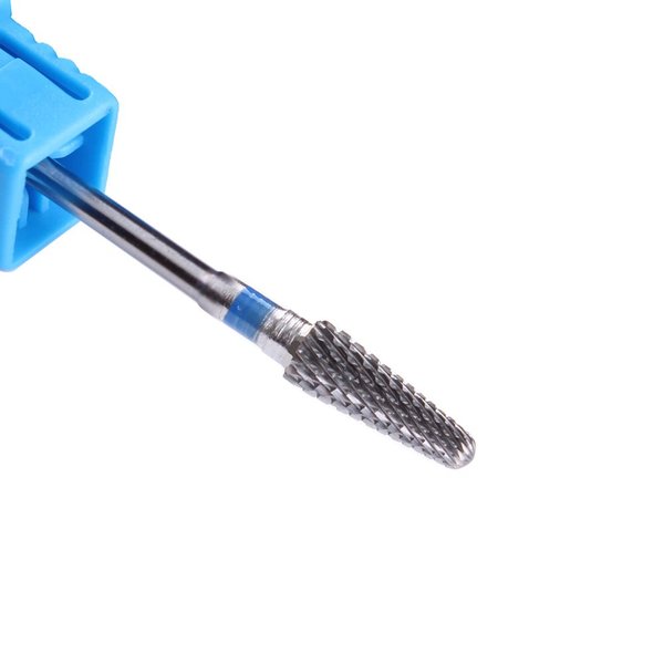 Carbide Drill Bits Tapered Cone Cuticle Clean Bit Nail Art Pedicure Manicure Tools Accessories Medium Grit Silver