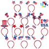 JOYIN 12 Pcs 4th of July Headband, Patriotic Headband American Flag Headbands for Women, 4th of July Accessories for Independence Day, Memorial Day, Veterans Day Honoring, Themed Party Favors