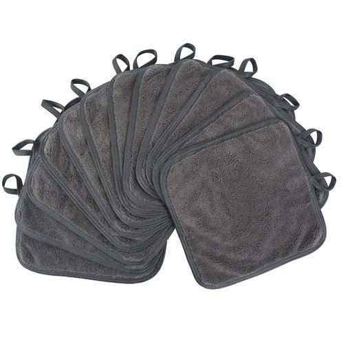 SINLAND Microfiber Facial Cloths Fast Drying Washcloth 8inch x 8inch Absorbent Face Wash Cloth Soft Makeup Remover Cloths