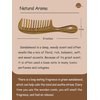 Yuutbiu Wide Tooth Comb for Curly Hair, Wooden Hair Comb with Handle, Green Sandalwood Detangling Comb