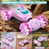 Gesture Sensing RC Stunt Car, Remote Control Car Christmas Birthday Gifts for Kids Age 6-12, 2.4Ghz Hand Controlled Twist Cars, 360° Rotating Off Road Car Toy for Girls Boys Age 6 7 8 9 10 11+ (Pink)