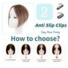 DIFEI Clip in Bangs,360°Cover Bangs Hair Clip 100% Real Human Hair,Side Parted Bangs Clip in Hair Extensions 360° 3D Cover Fake Clip on Bangs for Women (Medium Brown#11,)