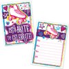 Roller Skating Birthday Party Invitations for Girls - Roller Rink Skate Party Invites (20 Count with Envelopes)