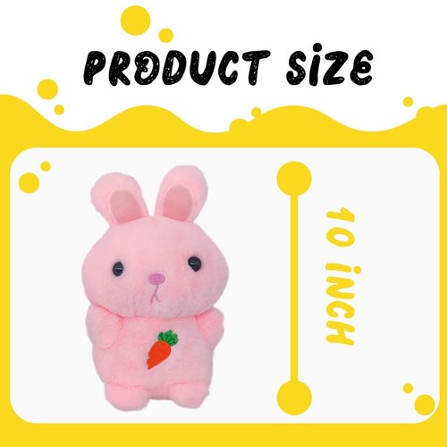 Chioldilly Cute and Cuddly Animal Plush Pillows Toy, Soft and Huggable Stuffed Animals for Kids 3+, Fit for Naptime and Playtime (Rabbit)