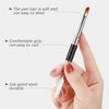 TOROKOM 2Pcs Poly gel Brush Dual-Ended Poly gel Brush and Spatula Picker Stainless Steel Poly gel Brush Pen for ​Nails Extension Application Tool(Pink & Black)