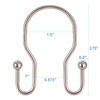 24 Pack Double Shower Curtain Hooks Rings, TENOVEL Double Sided Shower Curtain Hooks Rust Proof for Shower Curtain, Stainless Steel Bathroom Shower Hangers Rings for Shower Rods, Brushed Nickel