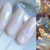 JERCLITY 20 Rolls Aurora Transparent Nail Foil Transfer Sticker Kit Holographic Nail Art Foil Transfer Roll Set Iridescence Nail Foil Transfer Stickers Foil Nail Wraps for Foil Nail Art