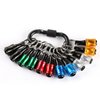 Katerk Portable Bit holder Keychain 12pc - 1/4 inch Hex Shank Screwdriver Bits Retainer W/Black Carabiner, Light-weight Extension Bar Drill Screw Adapter Quick-change Bit Catcher (6 Colors)