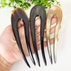 Hair Sticks For Long Hair, Natural Buffalo Horn Hair Smoothing Stick, Hair Stick Pin 5.3 inches, Gift for Mother 1pcs Simple
