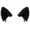Luwint Cat Ears Hair Clips Furry Cat Barrettes Headwear Cute Black Catwomen Hairpin Accessory for Halloween Costume Dress Anime Cosplay Party Favors