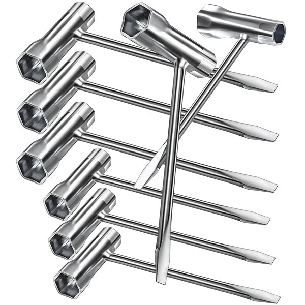 MotBach 6 Pack Chainsaw Screwdriver Wrench Set, 13 by 19 mm, Long and Short Size, Alloy Steel