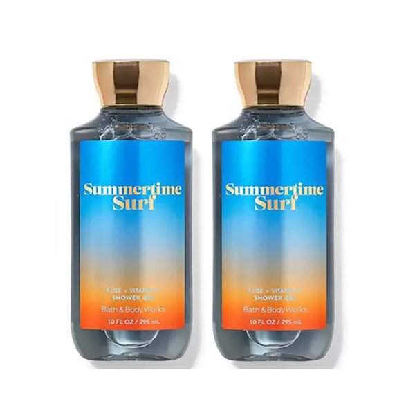 Bath & Body Works Summertime Surf Shower Gel Gift Sets 10 Oz 2 Pack (Summertime Surf), 1.25 pounds