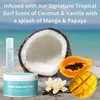 SURFCHIQUE Surf Bum Whipped Moisturizing Body Butter with Light Tropical Scent of Coconut, Vanilla, Mango, & Papaya (8 oz)