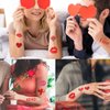 84 Pcs Valentines Temporary Tattoo Stickers Red Lips Heart Love Rose Fake Tattoo Stickers Valentines Day Party Supplies Women Girls man Face Stickers Themed Decorations (10 Sheets)