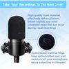 PhantAccy Pop Filter/Windscreen for Audio-Technica AT-2020 AT-2035 AT-2050 ATR2500 ATR2500X AT-4040 Microphones, Foam Mic Cover for Filtering Plosives and Hissing Noise (Foam-Black)