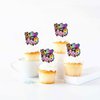 Roller Skate 8th Birthday Cupcake Toppers 18-PC Set - Lovely Roller Skate Themed Birthday Party, Retro Roller Skate Themed Party, or Disco Ball Party Decoration for Boys or Girls - LIANGSS