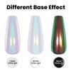 RARJSM Chrome Nail Powder Liquid Magic Aurora Metallic Chameleon Mirror Effect 5ML 0.17FLOZ Chrome Iridescent Nail Glitter Mermaid Pearl Glitter for Gel Polish Nail Art Accessories No Curing Requires