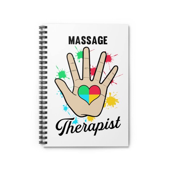 Spiral Notebook Novelty Vintage Reflexology Shiatsu Rubbing Relaxation Lover Hilarious Remedial Medicine Devotee Physiotherapy One Size