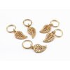 yueton 30pcs Gold Ring Shell Hands Leaves Star Pendant Rings Set Hair Clip Headband Hair Accessories