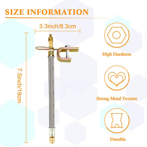 8 Pieces Tire Valve Stem Extension Includes 2 Pieces Dual Tire Valve Extension 6 Pieces Valve Extender Adaptor for Dual Wheels Passenger Cars RV Stroller Bicycles Motorcycles Trailers, 7.1 Inches