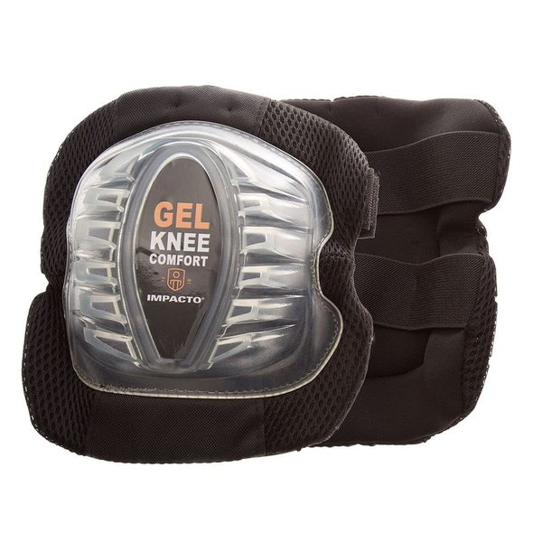 Impacto Knee Pads, Gel, Raised Cover, PR, Black/Clear, One size