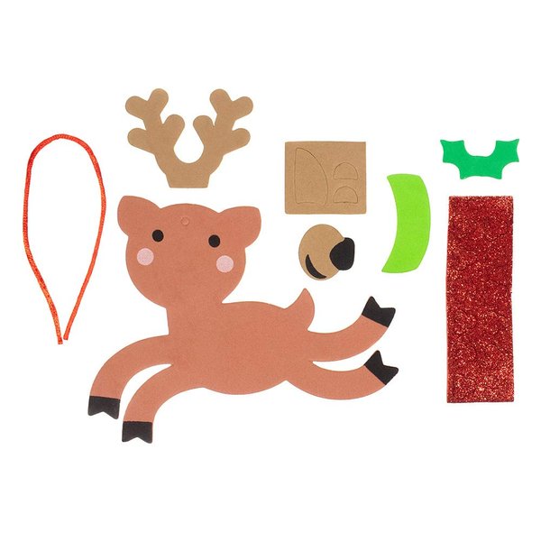 Holiday Ornament Craft Kits (Prancing Reindeer) - Variety of Entertaining Christmas Art Projects - Fun and Easy Activity for The Holidays