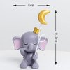 1 Pair Blue Elephant Cake Toppers, Elephant Figure Collection Playset Doll Toy Figurines For Baby Shower Kids Birthday Cake Decoration
