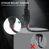 [2 Pack] Flat Plug Short Power Extension Cord - 6inch Black Low Profile Flat Head 3 Prong Grounded Indoor Extension Cord,16AWG 13amp Household Appliance Electrical Extension Cord with Flat Wall Plug