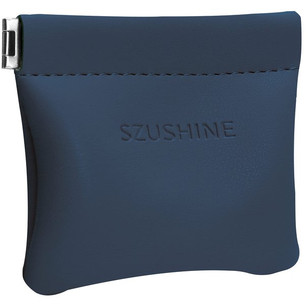 SZUSHINE Leather Squeeze Coin Purse Pouch Change Holder For Unsix (Blue)
