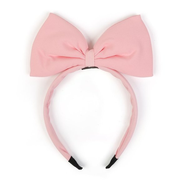 Huachi Pink Bow Headband for Women Teen, Cute Big Bow Headbands Birthday Party Favor Hair Accessories, Halloween Christmas Festivals Hairbands Headpiece Adults Hair Decoration