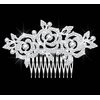 Women's Flower Austrian Crystal Bride Wedding Hair Side Combs Hair Accessories Art Deco Floral Bridal Side Combs Headpiece for Women, Brides Hair Accessories / Gift Box