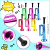 Cagemoga 18 Pack 7 Inch Kid Trumpet Instrument Mini Trumpet Toys Kids Horn Musical Instruments Musical Educational Toys for Kids Parties and Events Cool Birthday Party Favors