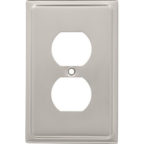 Franklin Brass 126362 Country Fair Single Duplex Wall Plate, Satin Nickel