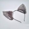 Sheicon Cat Ears Furry Neko Ears Headband Hair Clip Hairband Headwear Anime Cosplay For Halloween Cosplay Party Color Grey white
