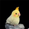 Nohito Realistic Yellow Cockatiel Parrot Bird Plush Toy Stuffed Animal Simulation Fake Bird Cockatoo Stuffed Animals Cute Little Bird Plushie Doll Gifts for Kids 4.9'' (Yellow, M)